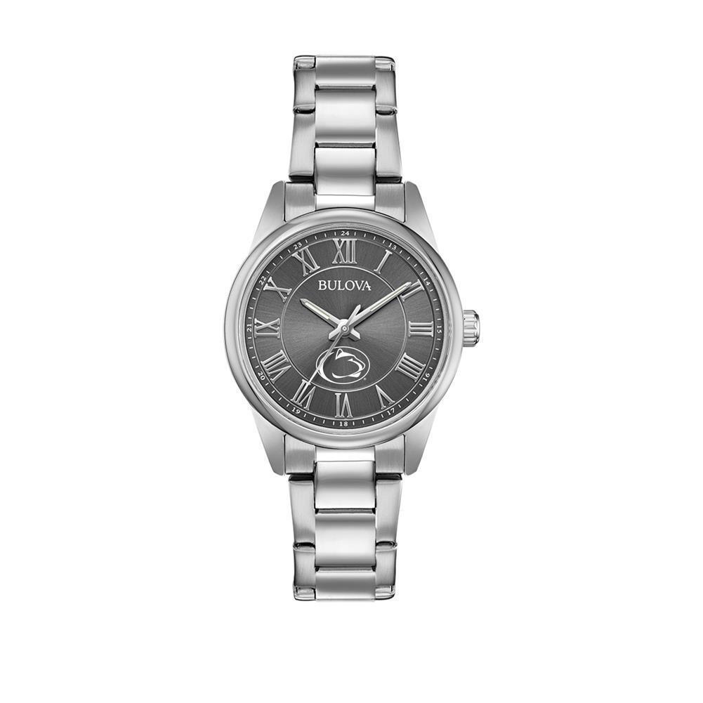 Women`s Penn State University Bulova Watch Black/silver Watch