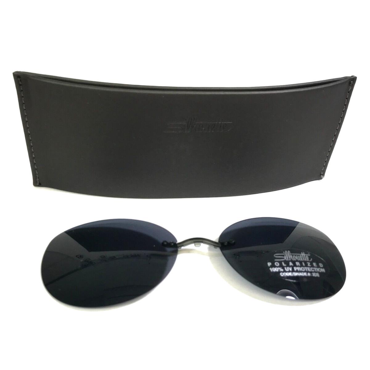 Silhouette Clip On Lenses 5500 BB 840 Dark Gray Polarized 53 mm