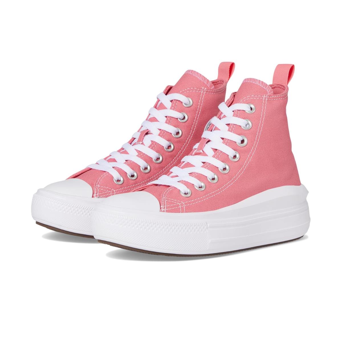 Boy`s Shoes Converse Kids Chuck Taylor All Star Move Big Kid Sneaky Pink/White/Black