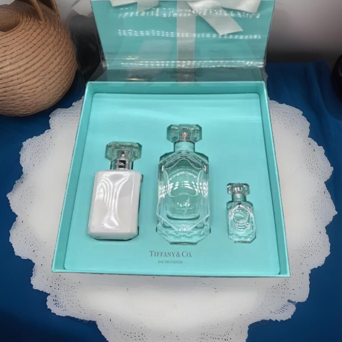 Tiffany CO Parfum Gift Set- Eau DE Parfum Spray Travel Body Lotion