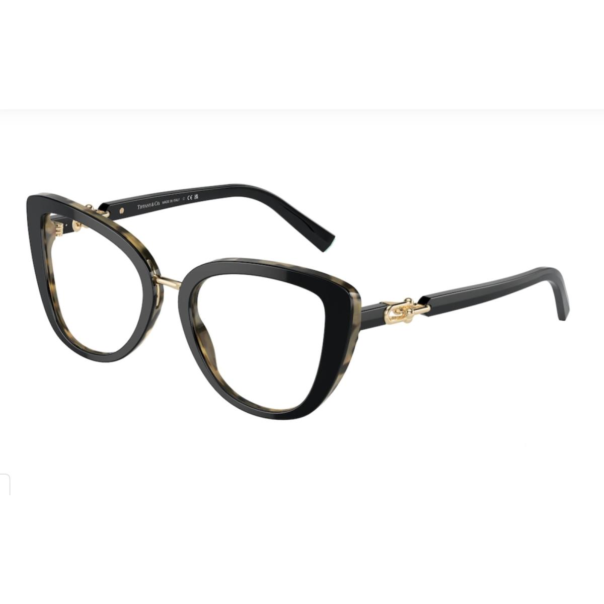 Tiffany Co Eyeglasses TF 2242 8256 52-19 140 Black on Havana Gold Frames