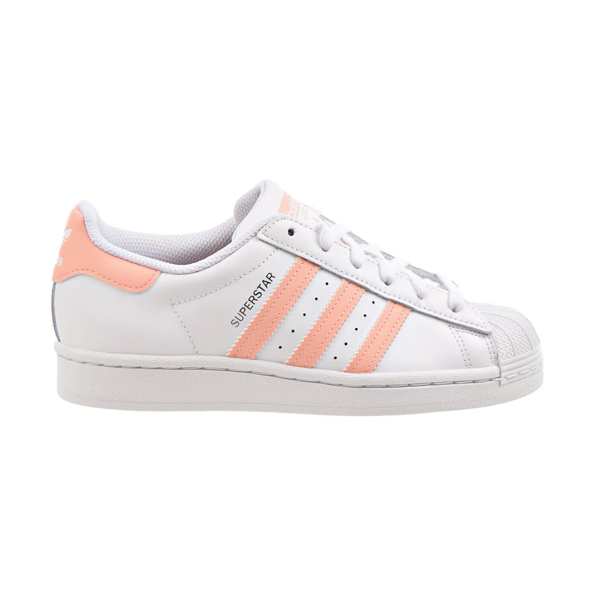 Adidas Originals Superstar J Big Kids` Shoes Cloud White-ambient Blush GZ9097 - Cloud White-Ambient Blush-Ambient Blush