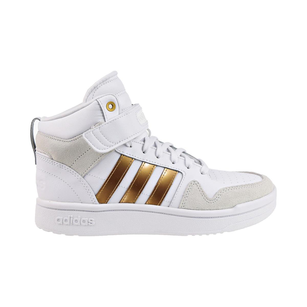 Adidas Postmove Mid Cloudfoam Super Women`s Shoes Cloud White-gold H06137 - Cloud White-Matte Gold