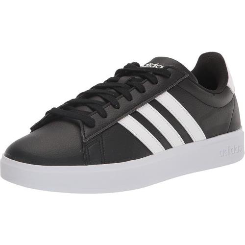 Men Adidas Grand Court 2.0 Sneaker Lace - Up Shoes GW9196 Black White - Black