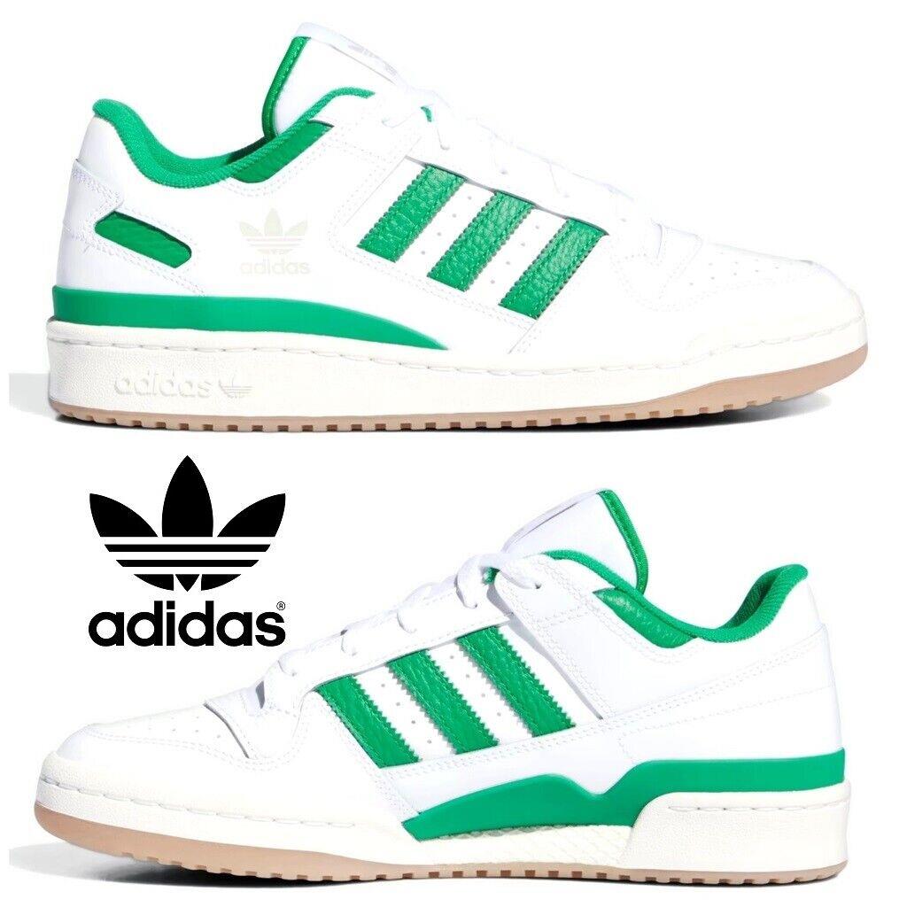 Adidas Originals Forum Low CL Men`s Sneakers Comfort Sport Casual Shoes Green - Green, Manufacturer: Cloud White / Green / Cloud White