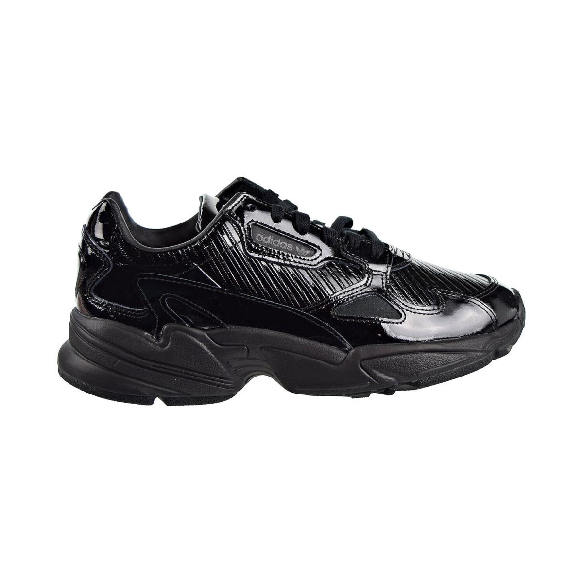 Adidas Falcon Women`s Shoes Core Black Patent Leather-collegiate Purple CG6248 - Core Black/Collegiate Purple