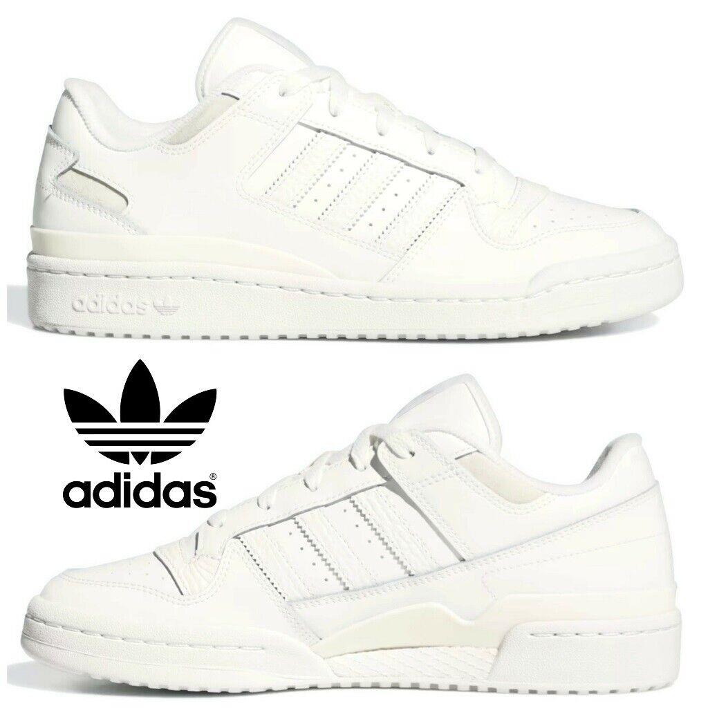 Adidas Originals Forum Low CL Men`s Sneakers Comfort Sport Casual Shoes White - White, Manufacturer: Core White / Cloud White / Grey One