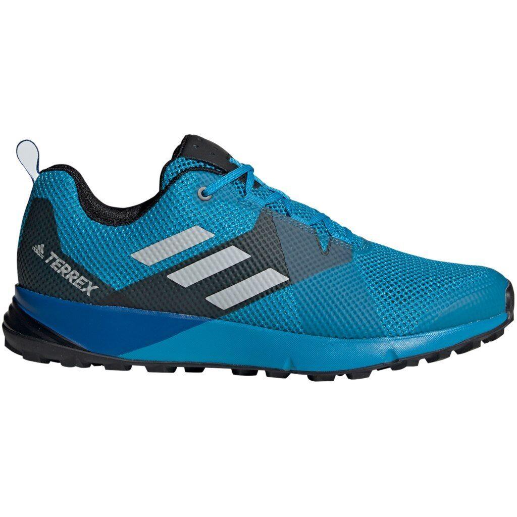 Adidas Terrex Two Trail Shoes Shock Cyan - Blue