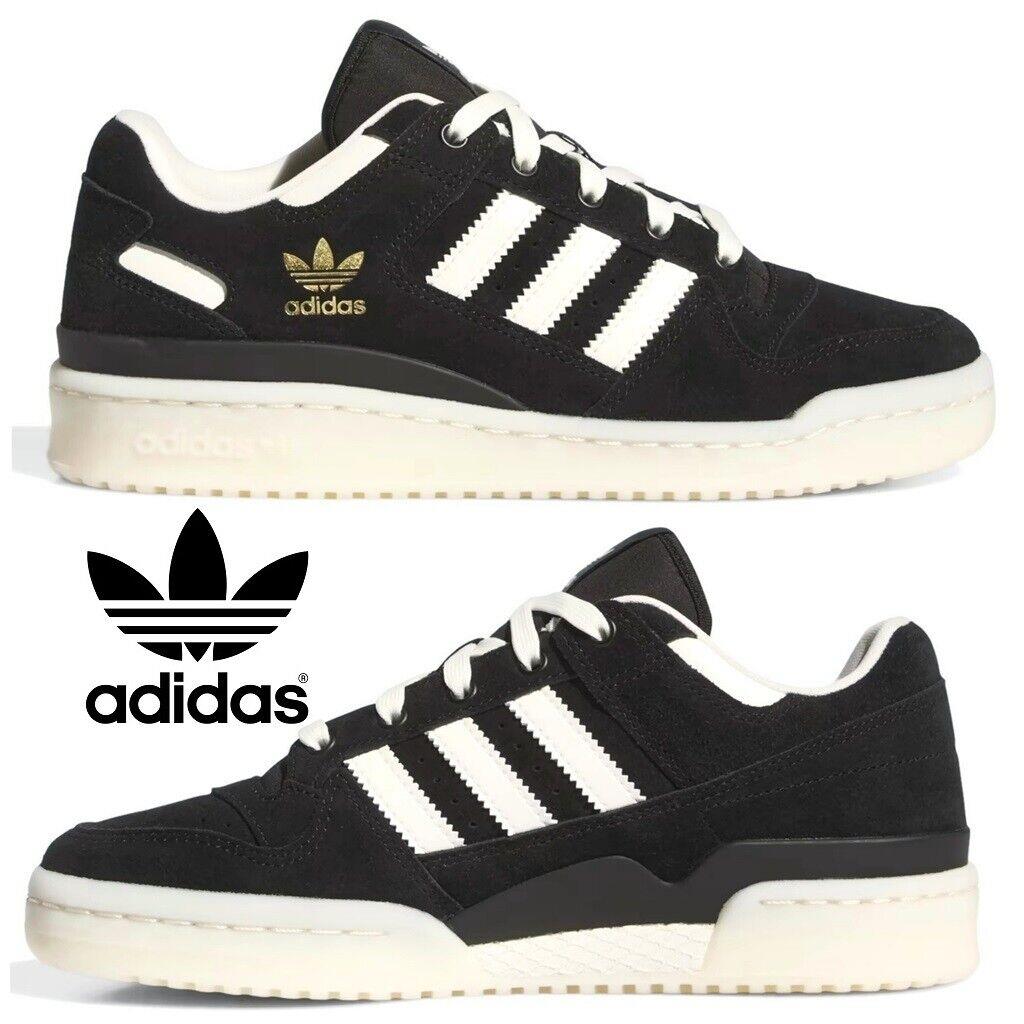 Adidas Originals Forum Low CL Women`s Sneakers Comfort Walking Casual Shoes - Black, Manufacturer: Core Black / Ivory / Sand Strata