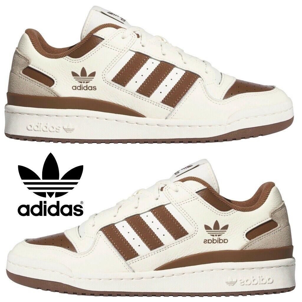 Adidas Originals Forum Low CL Men`s Sneakers Comfort Sport Casual Shoes Beige - Beige, Manufacturer: Brown/Beige