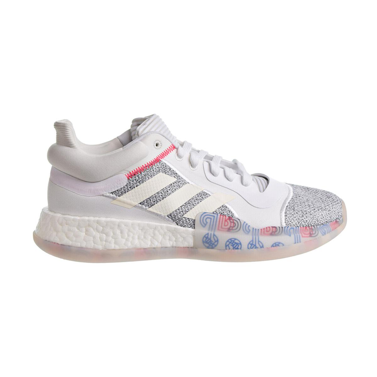 Adidas Marquee Boost Low Men`s Basketball Shoes White-off White-cyan g27745