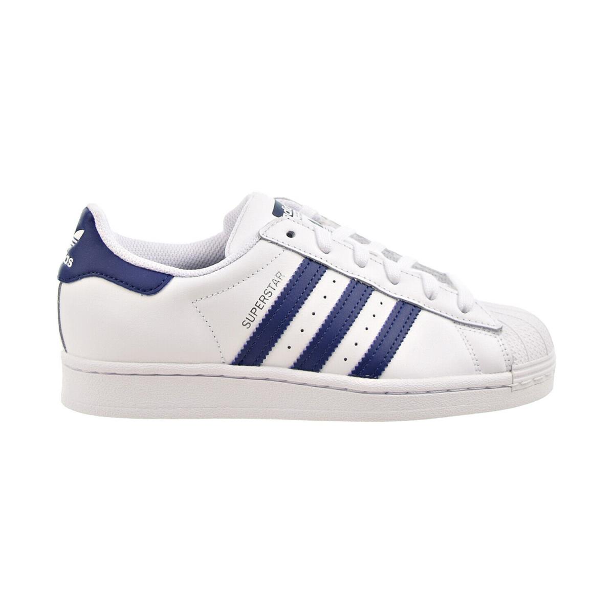 Adidas Originals Superstar J Big Kids` Shoes Cloud White-night Sky Blue GZ9096 - Cloud White-Night Sky-Cloud White