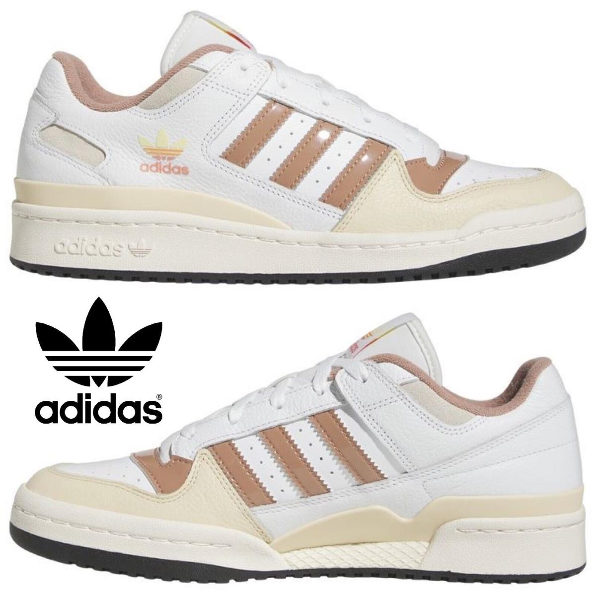 Adidas Originals Forum Low Men`s Sneakers Comfort Sport Casual Shoes White Beige - White, Manufacturer: White/Beige