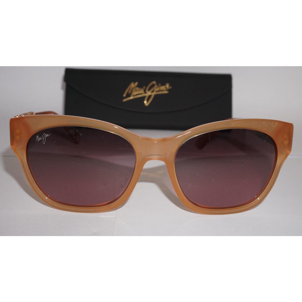 Maui Jim Sunglasses Monstera Leaf Guava 24K Gold Polar MJ747 09A 57 19 140