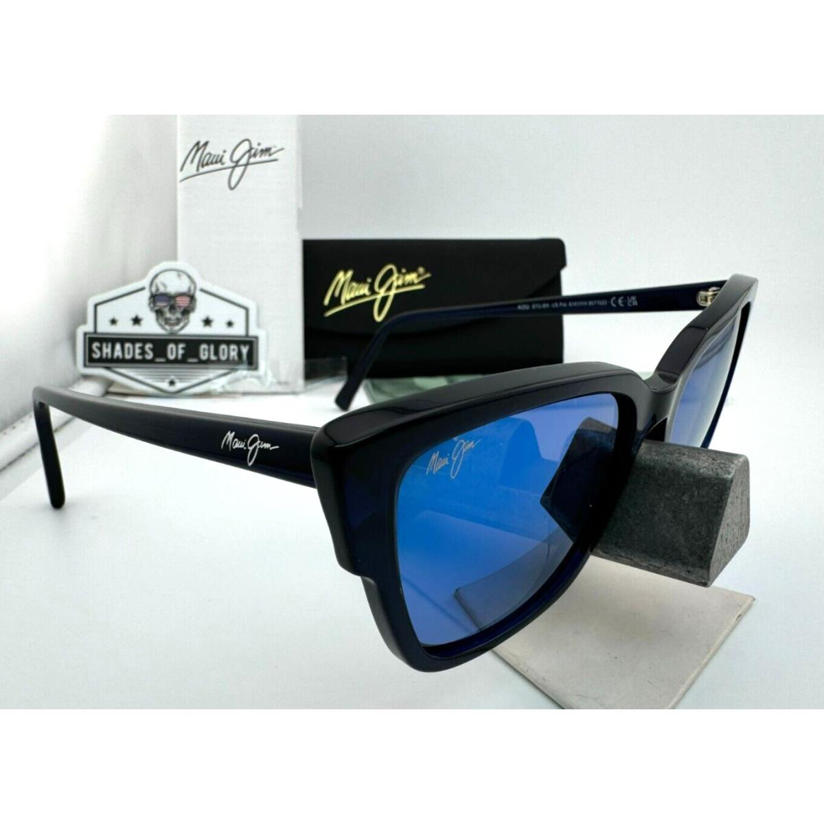 Maui Jim Kou MJ 884-03 Navy Blue W/ Blue Hawaii Polarized Sunglasses