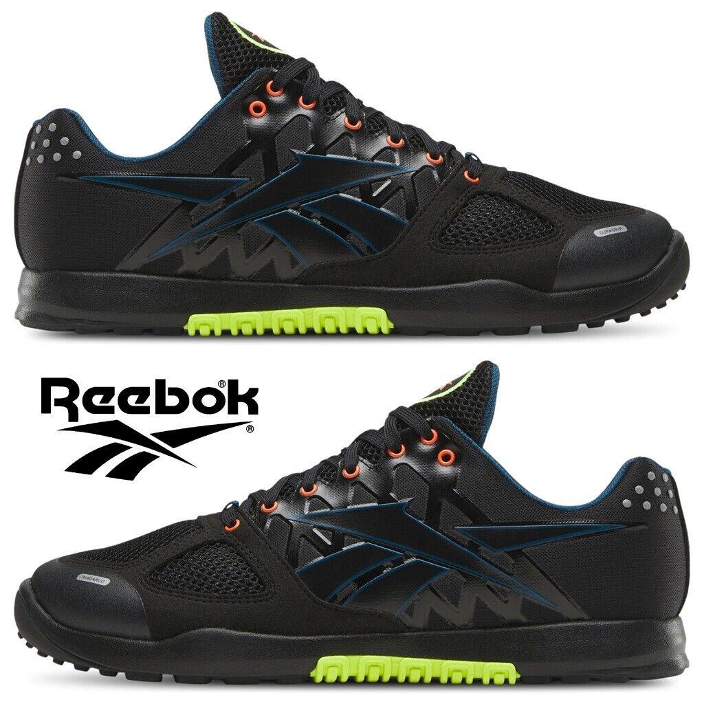 Reebok Nano 2.0 Men`s Sneakers Running Training Shoes Casual Sport Black Lime