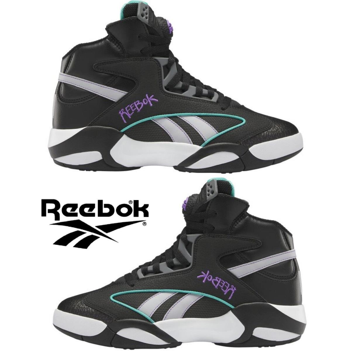 Reebok Shaq Attaq Basketball Shoes Men`s Sneakers Running Casual Sport Black - Black, Manufacturer: White/Black/Grey