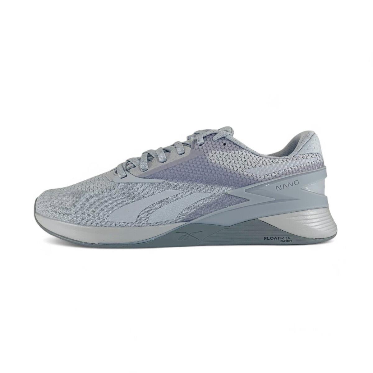 Reebok Nano X3 Men`s Training Shoes Cold Gray Vector Blue Crossfit Gym HP6044