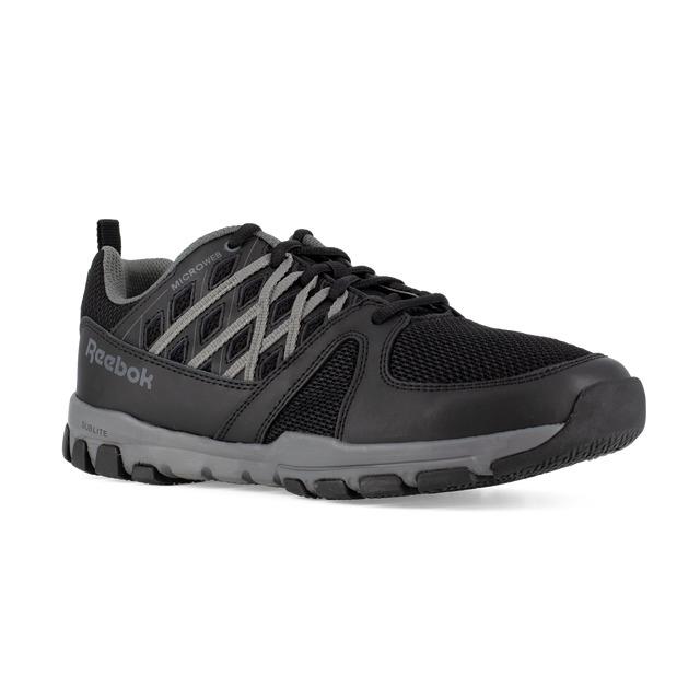 Reebok Work Women`s Sublite Work Soft Toe Athletic Work Shoe Black/grey - RB415 - BLACK/GREY