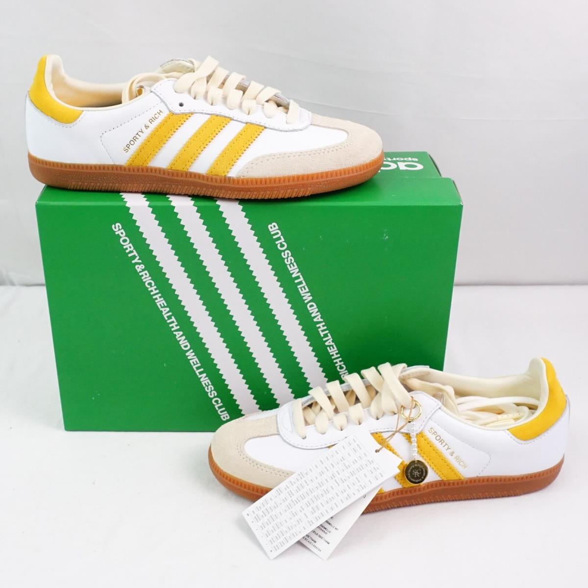 Adidas X Sporty Rich Samba OG Sneakers In White/gold/cream IF5661 - US M 6.5