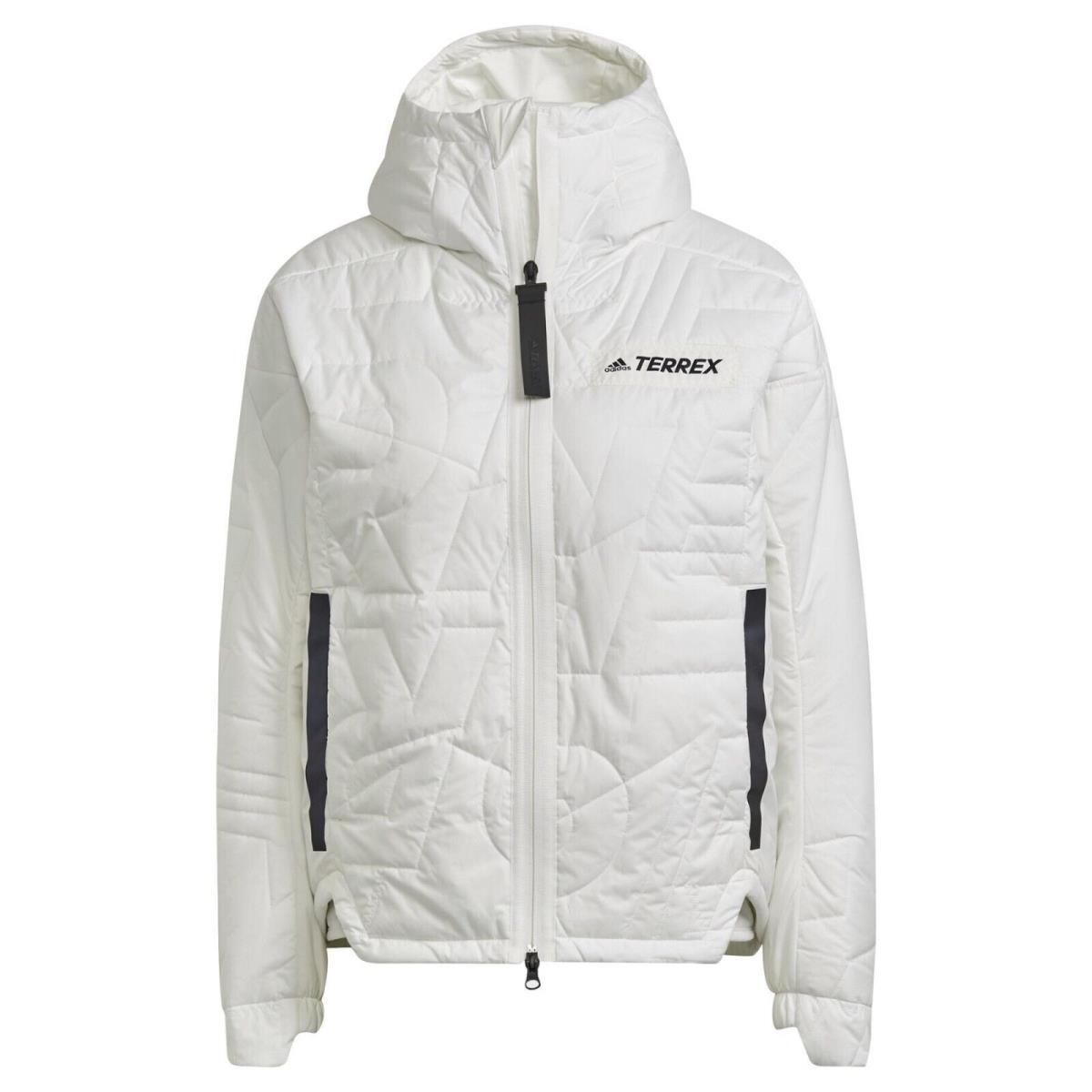 Adidas Women Large Terrex Myshelter Parley Primaloft Padded Jacket White GQ3676