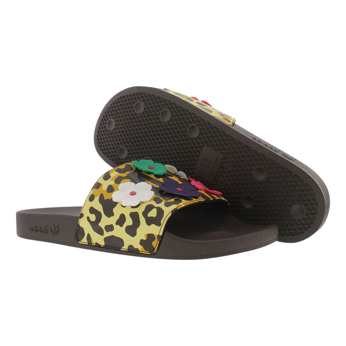 Adidas JS Adilette Leopard Mens Shoes Size 13 Color: Black/leopard - Black/Leopard, Main: Black