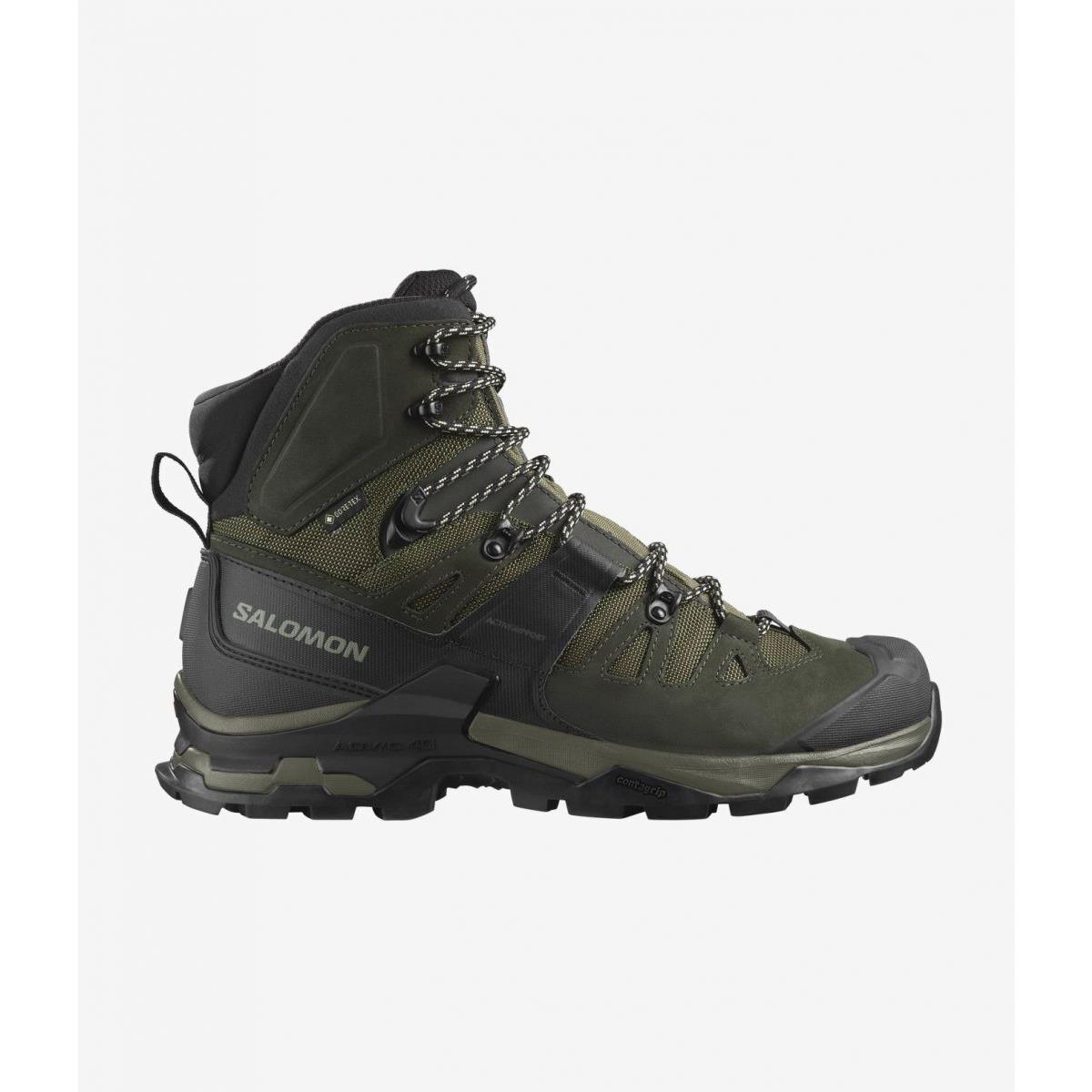 Salomon Men`s Quest 4 Gore-tex Hiking Boot Olive Night/peat/safari - L41292500