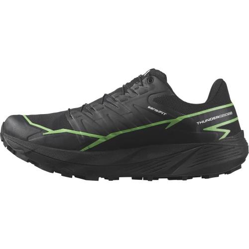 Salomon Mens Thundercross Gore-tex Trail Running Shoe Black/green Gecko/black