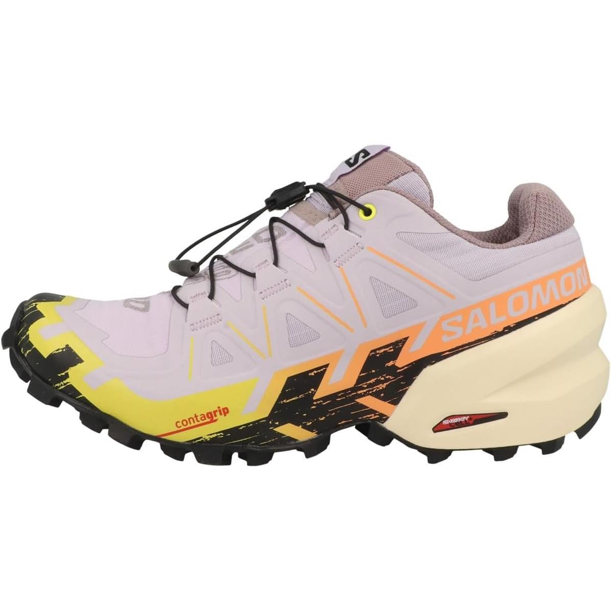 Salomon Speedcross 6 Women`s Trail Running Shoes Orchid Petal/Black/Sulphur Spring