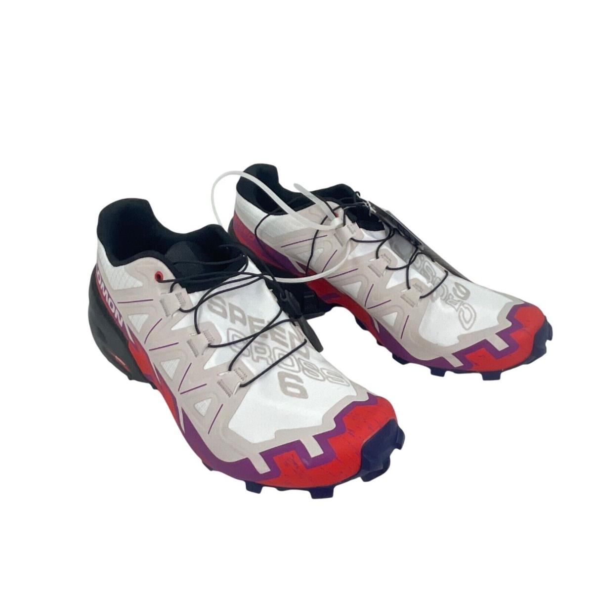 Salomon Speedcross 6 W Womens Trail Running Shoes Size 10 White Sparkling Grape