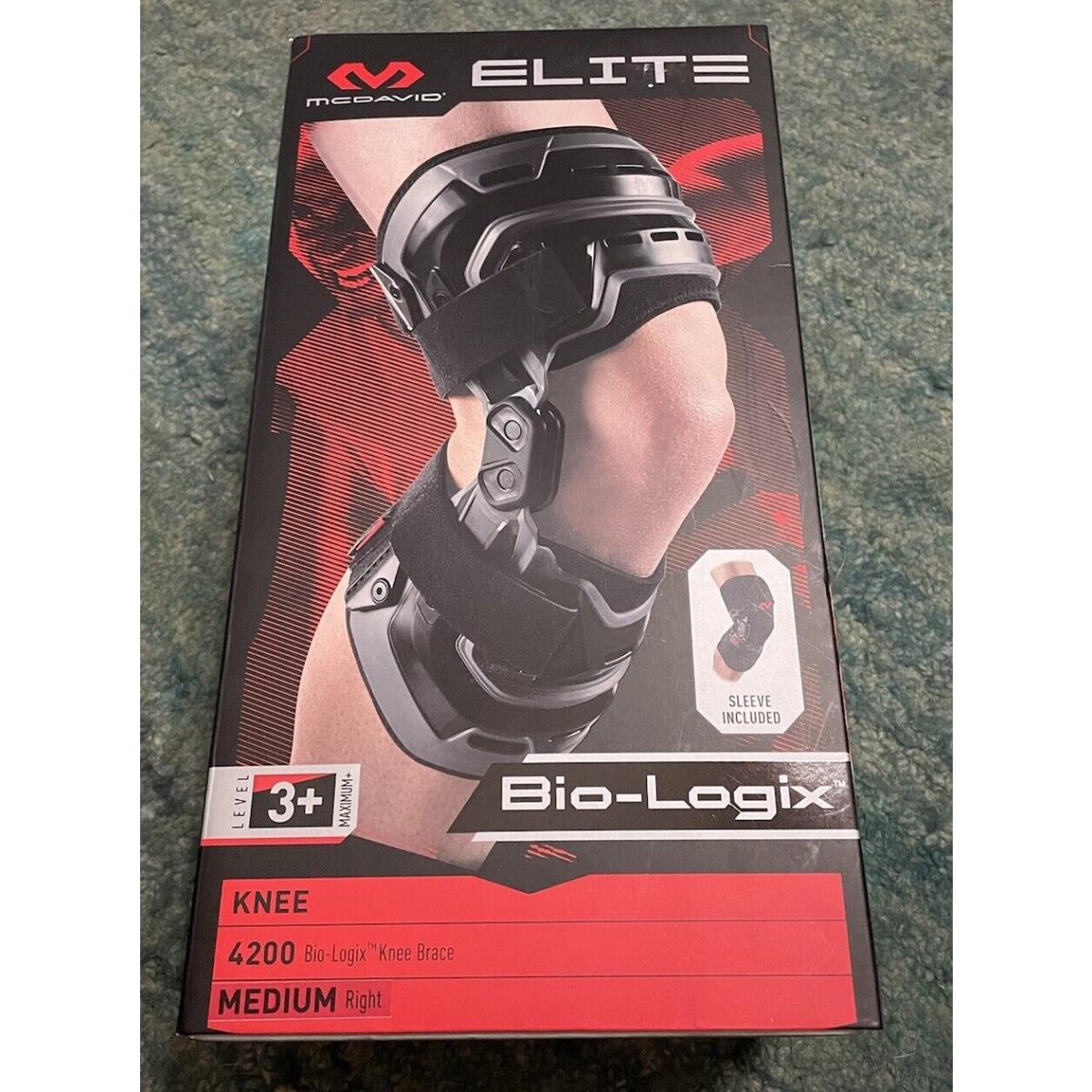 Mcdavid Elite 4200 Bio-logix Knee Brace Level 3+ W/sleeve Sz. Med Right Knee