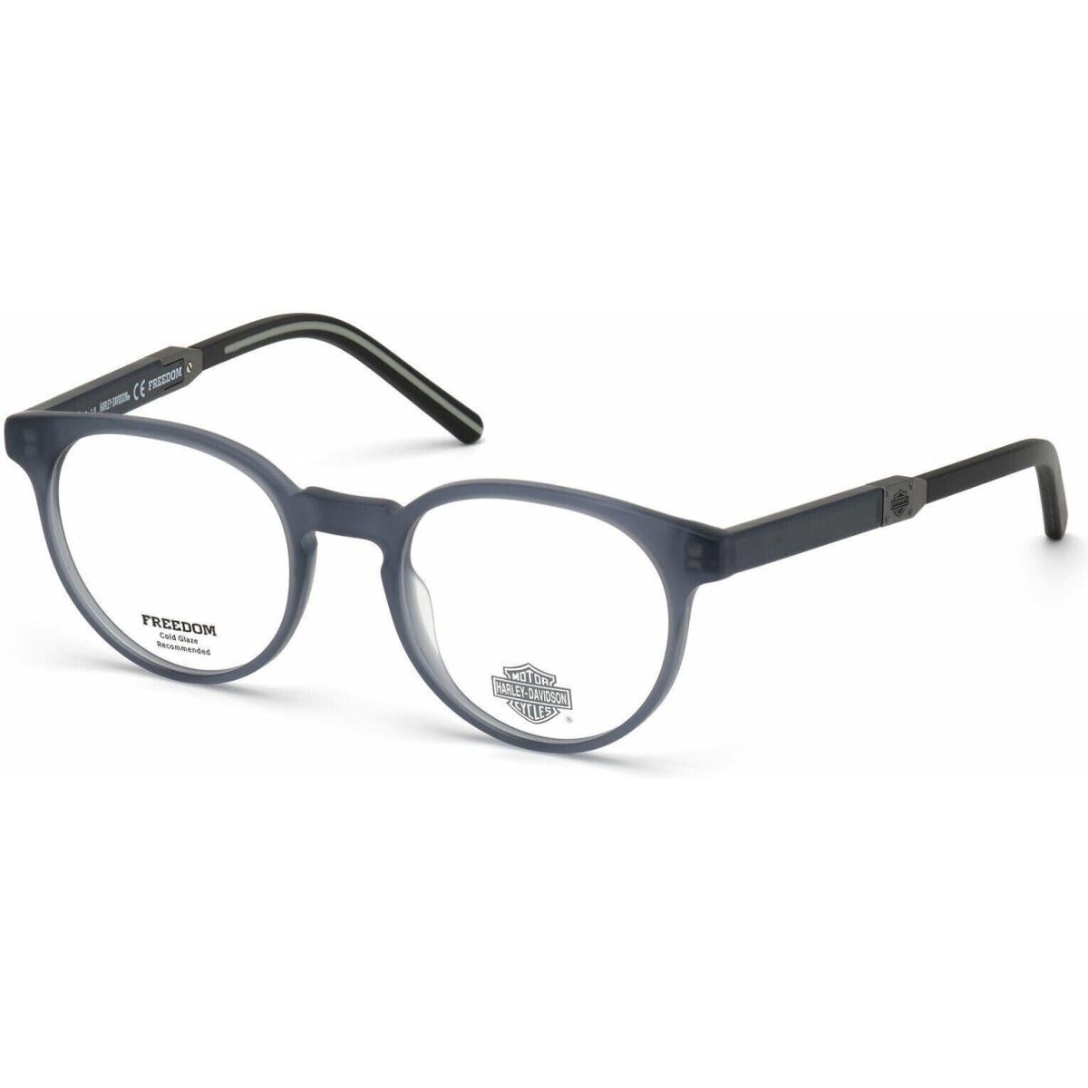 Harley Davidson HD9005 091 Round Matte Blue Eyeglasses