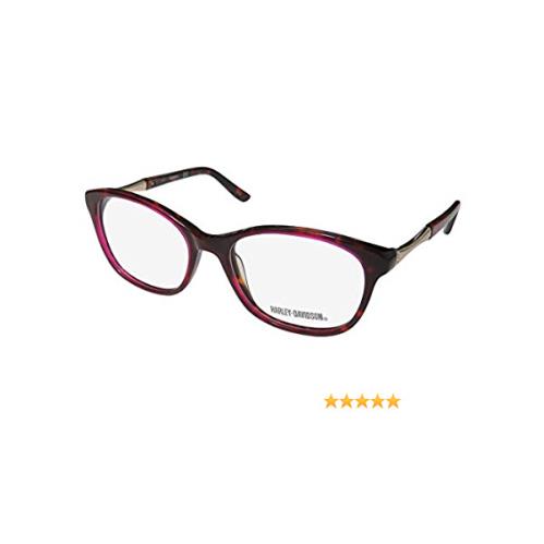 Harley Davidson HD0523 065 Purple Horn Cats Eye Optical Eyeglass Frame For Women