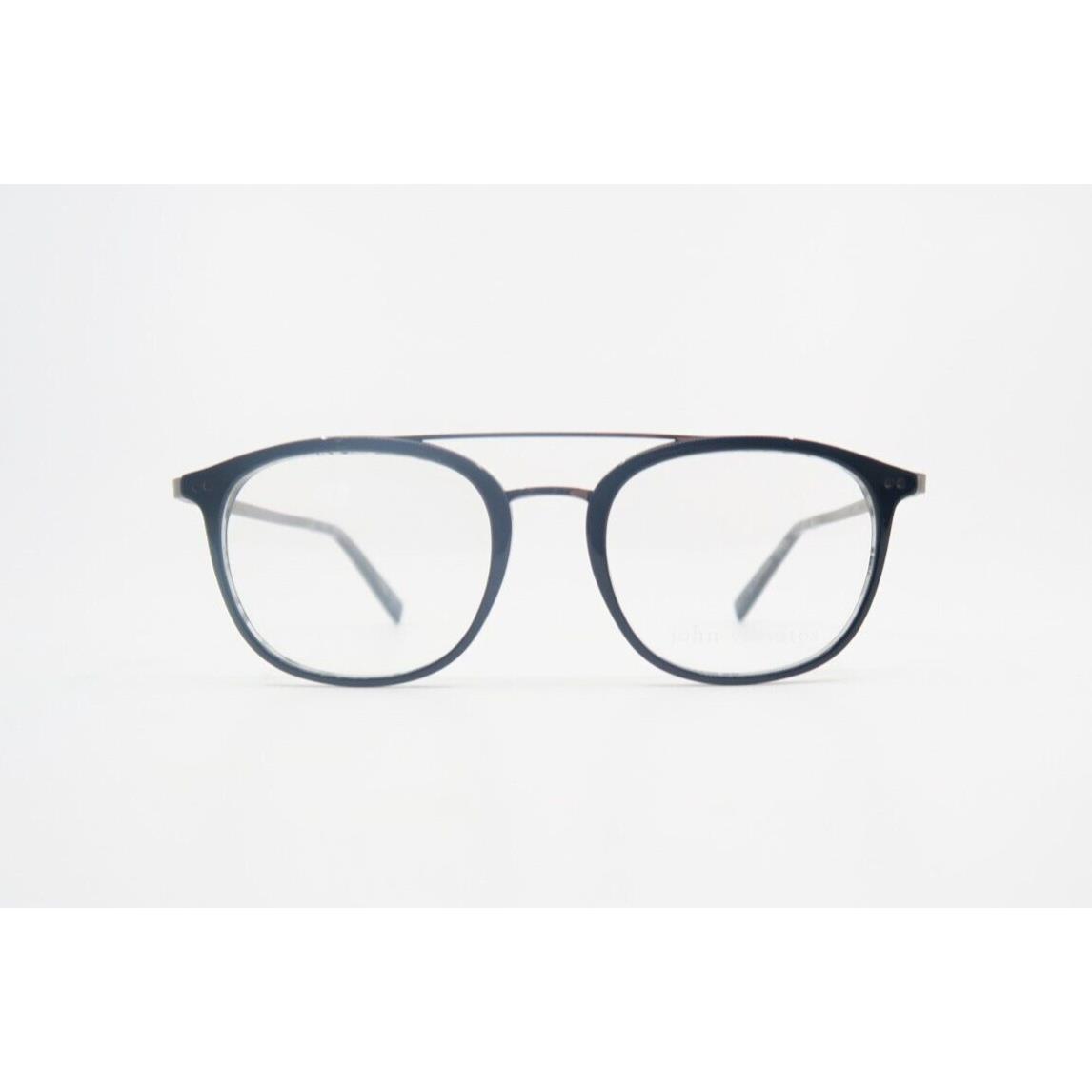 John Varvatos V378 49mm Navy Smoke Oval Men`s Eyeglasses