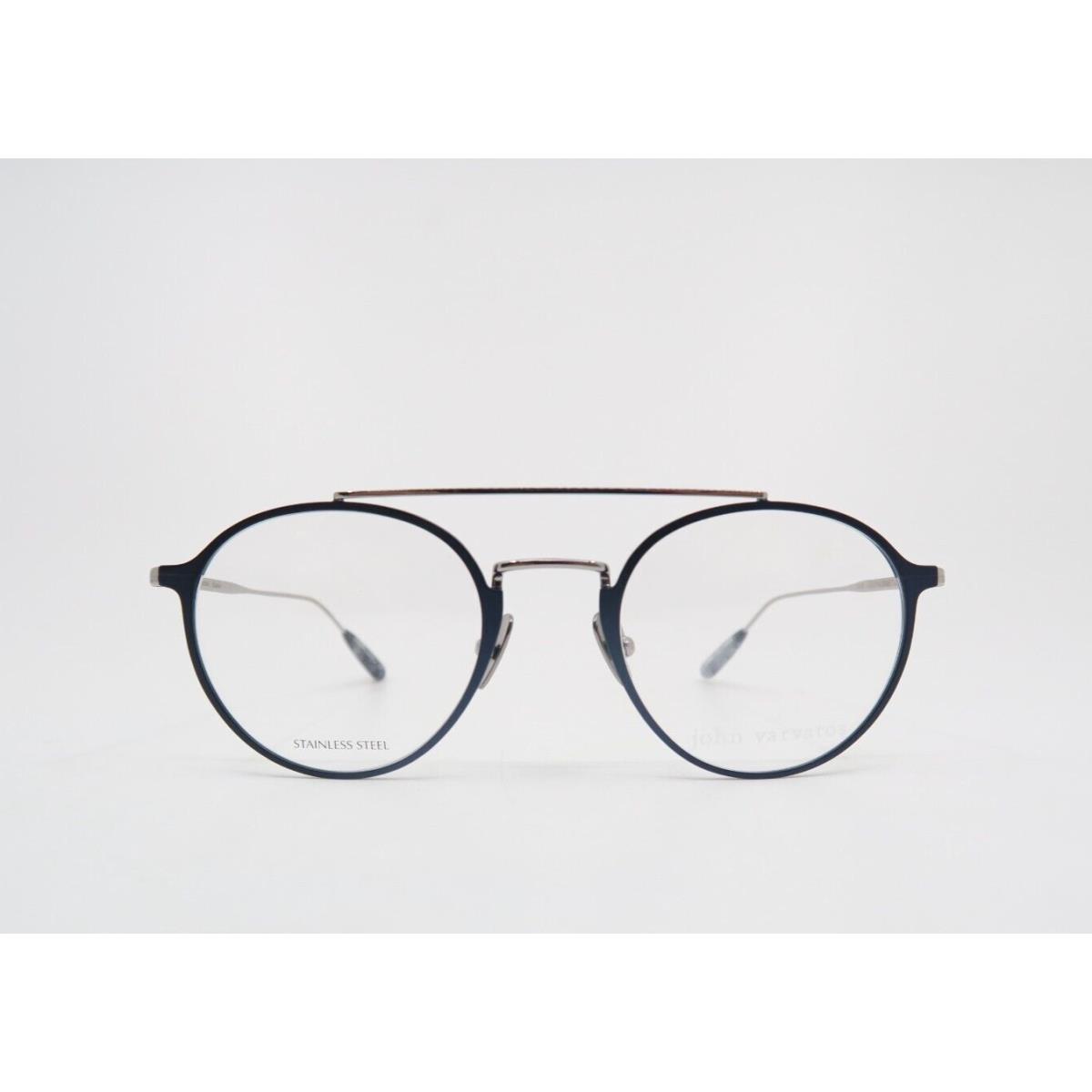 John V174 500NAG Navy/gunmetal, Varvatos V174 500NAG Navy/gunmetal Stainless Steel Men`s Eyeglasses