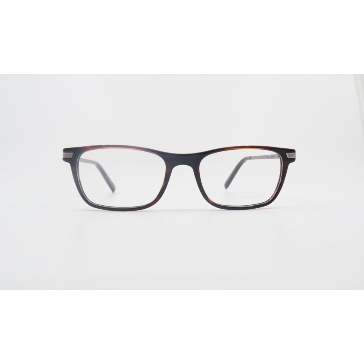 John Varvatos V412 54mm Brown Tortoise and Gunmetal Silver Men`s Eyeglasses