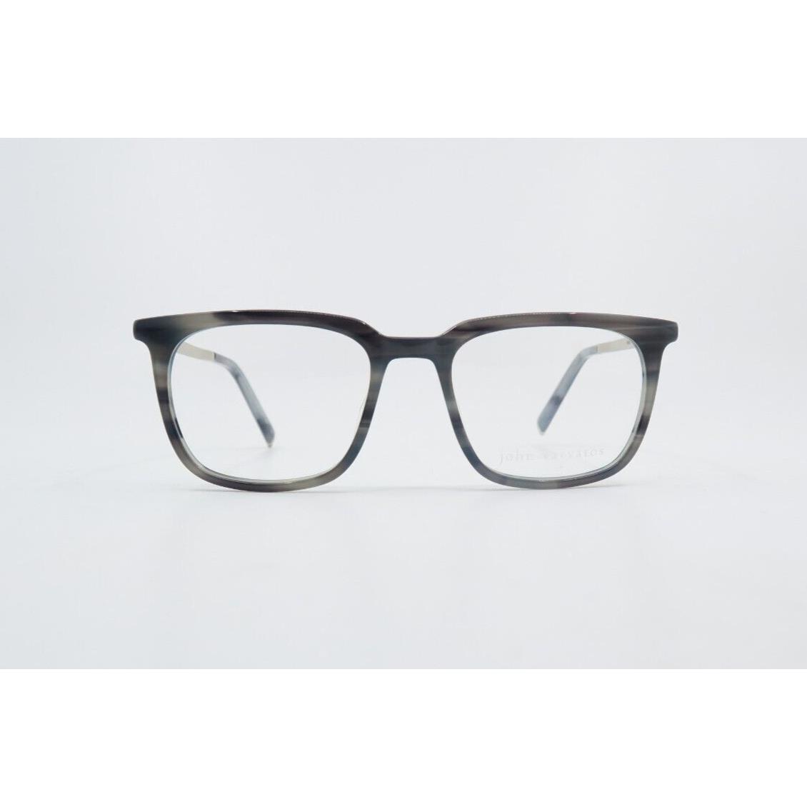 John Varvatos V411 51mm Grey Clear and Silver Men`s Eyeglasses