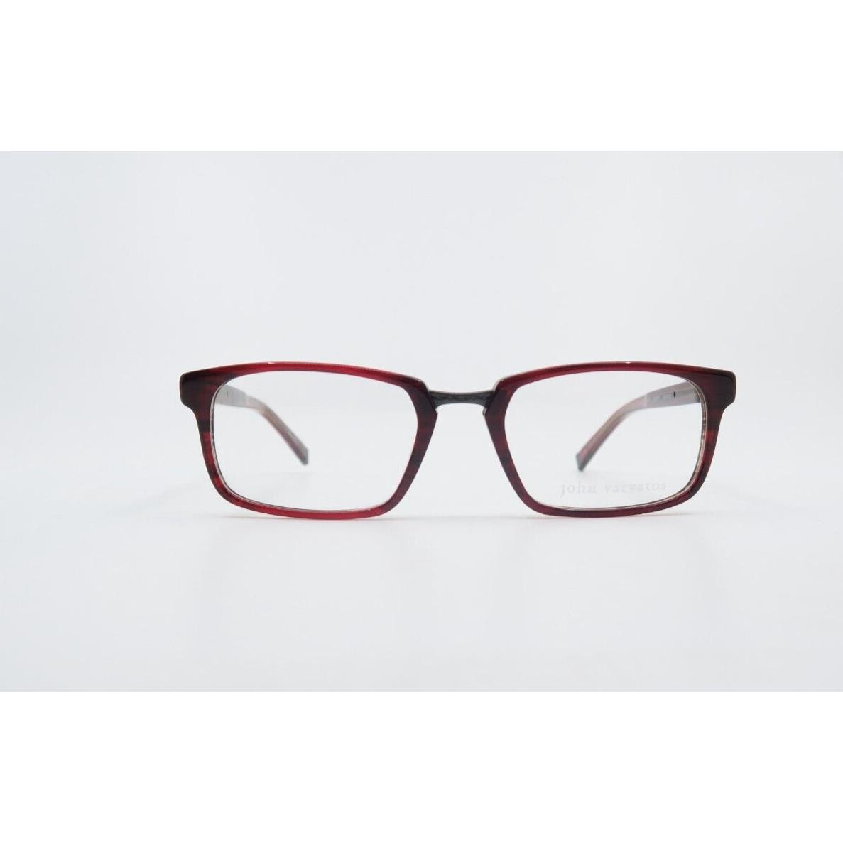 John Varvatos V359 52mm Chianti Red with Silver Metal Men`s Eyeglasses