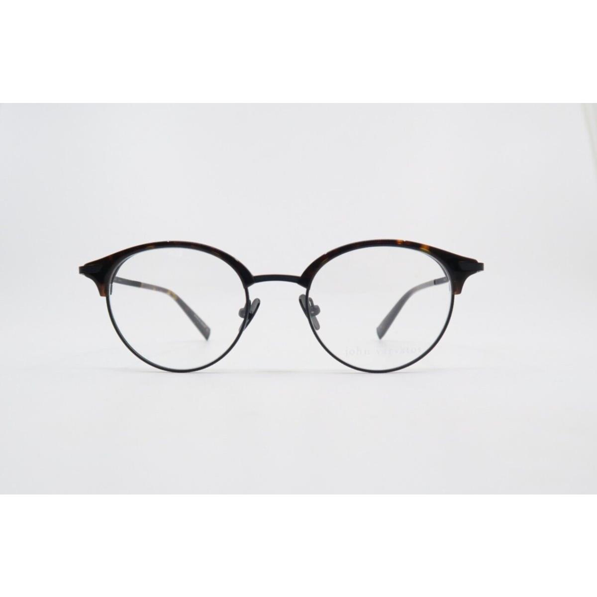 John Varvatos V407 50mm Oval Tortoise Semi Rim Men`s Eyeglasses