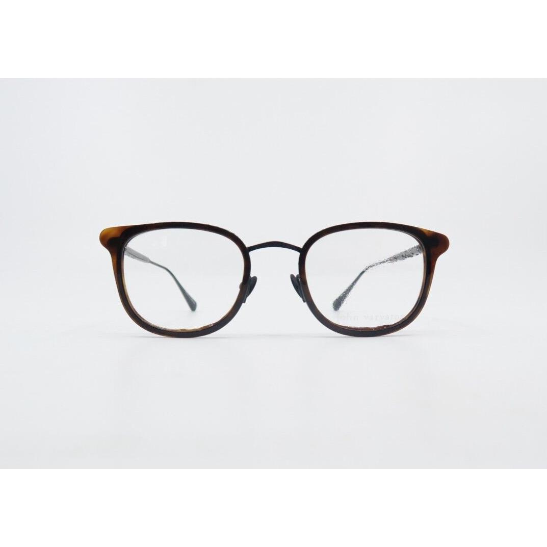 John Varvatos V410 49mm Brown Tortoise and Matte Black Men`s Eyeglasses