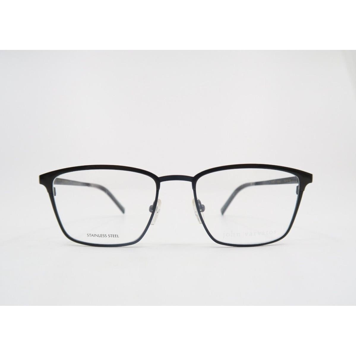 John Varvatos V165 53mm Black Stainless Steel Square Men`s Eyeglasses