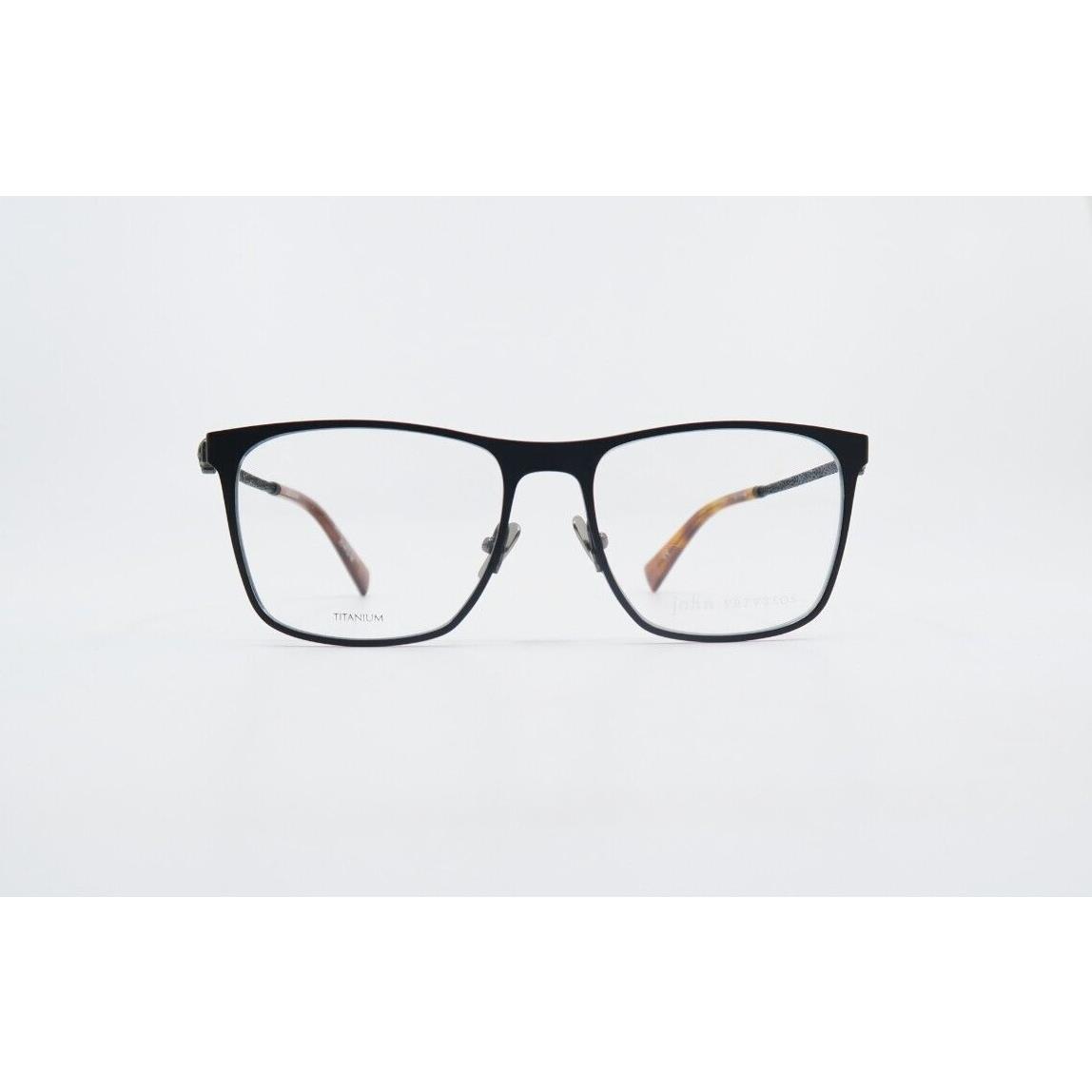 John Varvatos V182 55mm Matte Black and Light Brown Men`s Eyeglasses