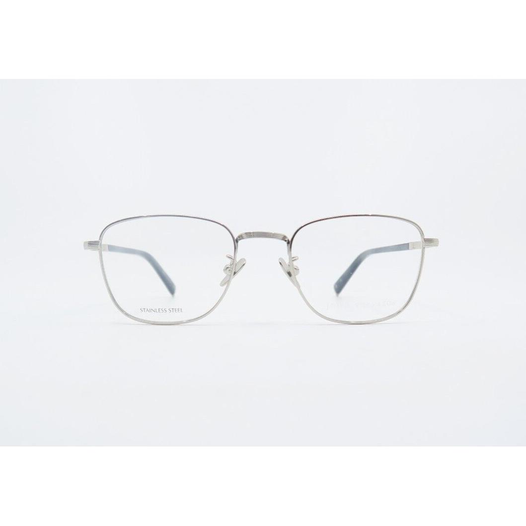 John Varvatos V177 51mm Silver Stainless Steel Blue Horn Men`s Eyeglasses