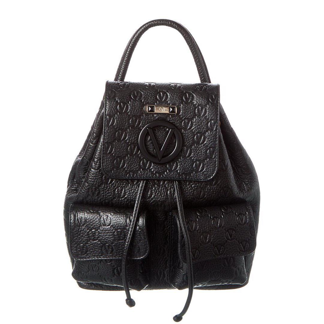 Valentino By Mario Valentino Abraham Dollaro Monogram Leather Backpack Women`s