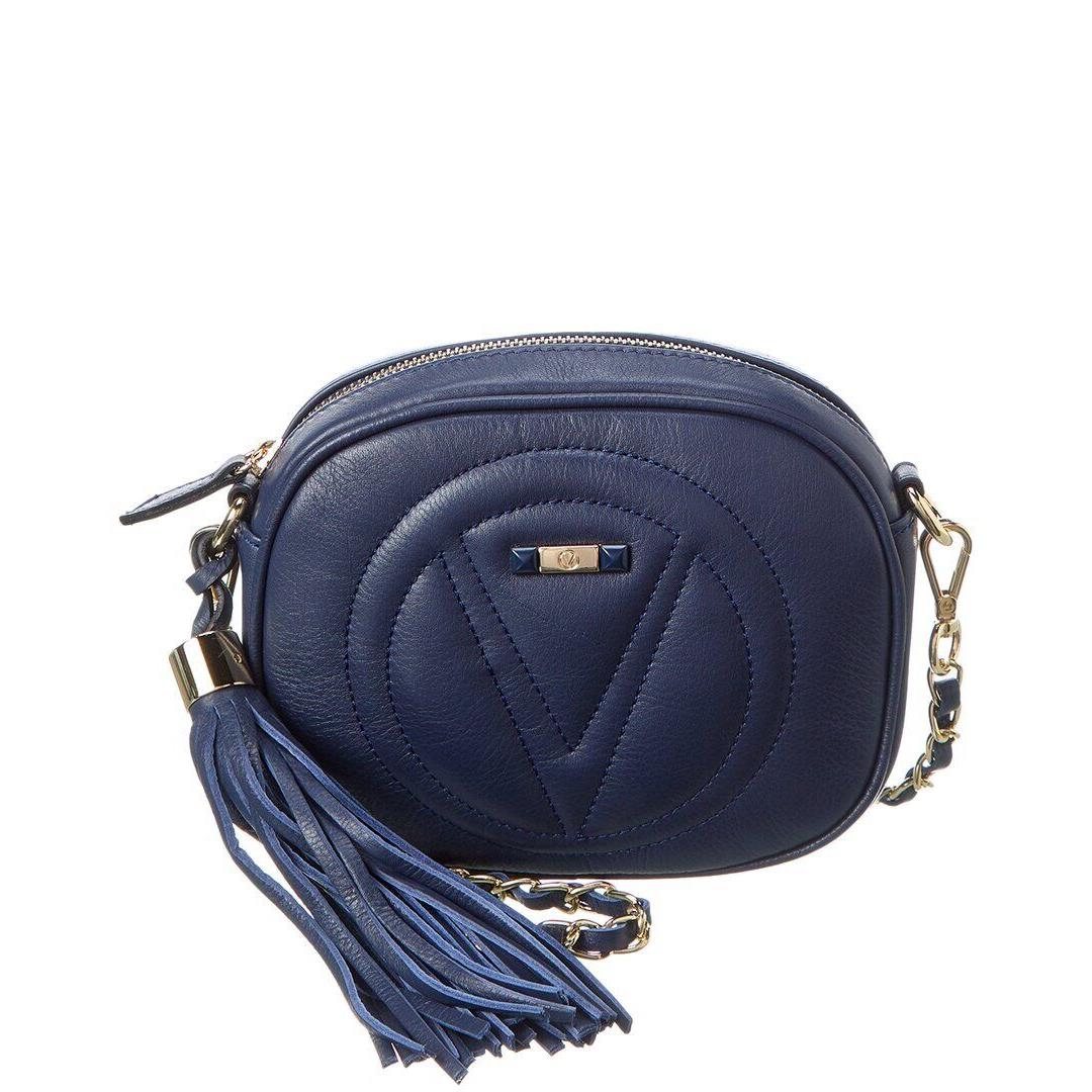 Valentino By Mario Valentino Nina Signature Leather Crossbody Women`s Blue