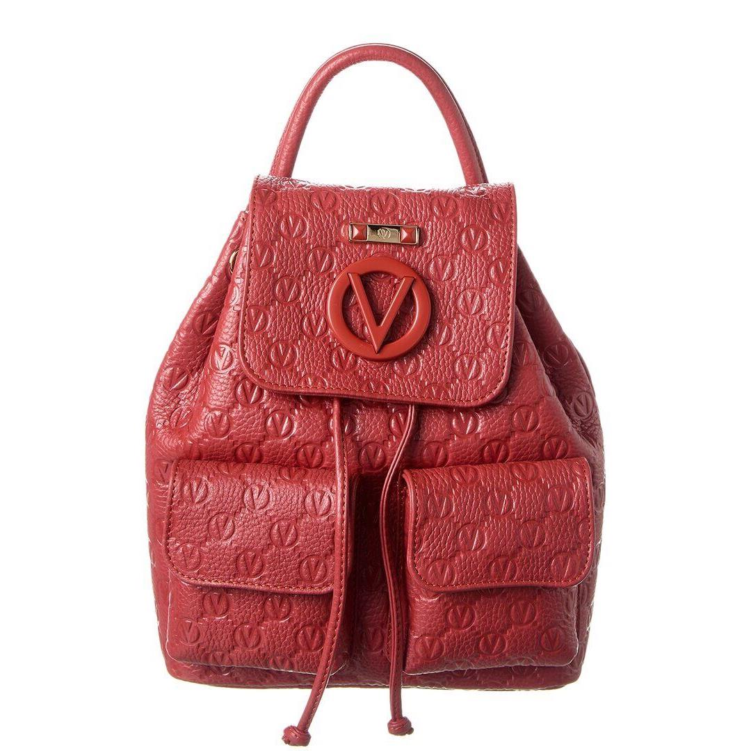 Valentino By Mario Valentino Abraham Dollaro Monogram Leather Backpack Women`s