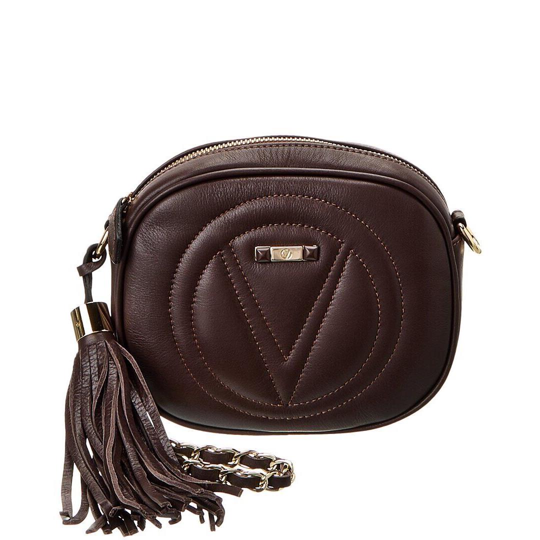 Valentino By Mario Valentino Nina Signature Leather Crossbody Women`s Brown