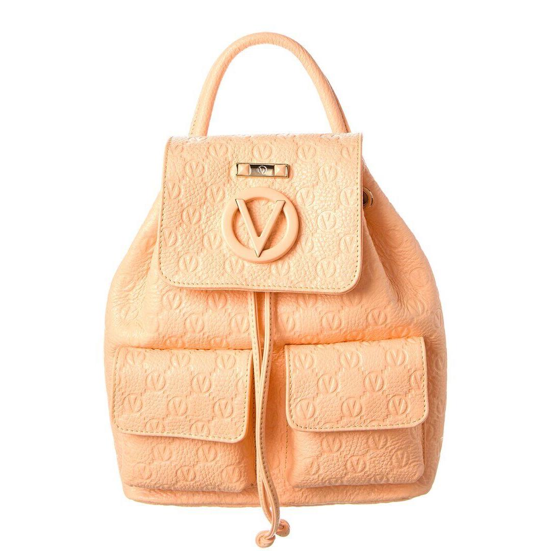 Valentino By Mario Valentino Abraham Dollaro Monogram Leather Backpack Women`s