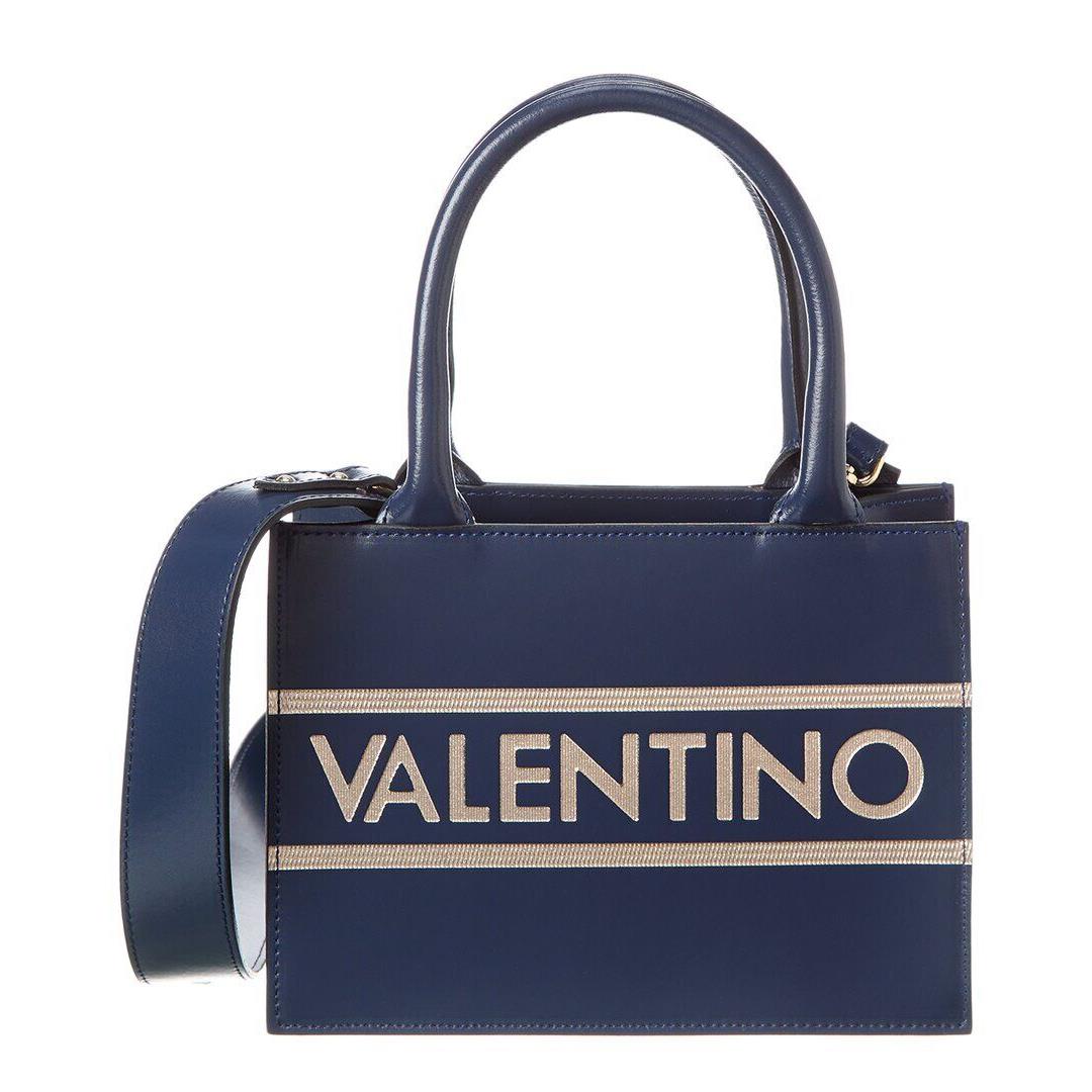 Valentino By Mario Valentino Marie Lavoro Leather Tote Women`s Blue