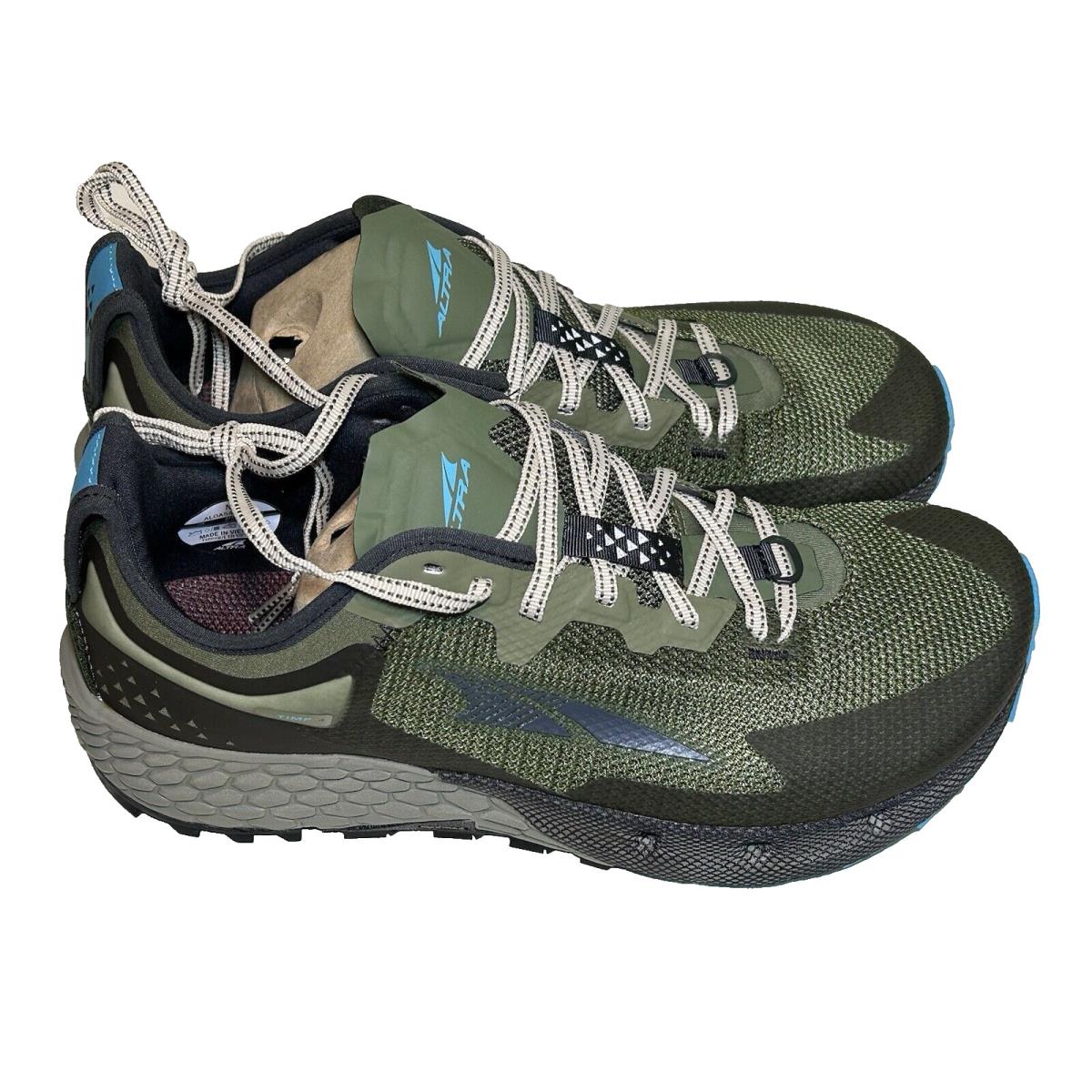 Altra Mens Size 10 Timp 4 Running Shoe Dusty Olive Hiking Trail Sneaker Active